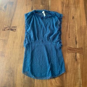 Sheer top free people blue, great for layering!